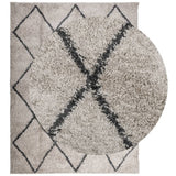 Vidaxl vloerkleed pamplona shaggy hoogpolig 300x400 cm beige antraciet - afbeelding 3