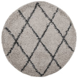 Vidaxl vloerkleed pamplona shaggy hoogpolig ø 160 cm beige antraciet - afbeelding 2