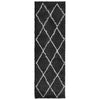 Vidaxl vloerkleed pamplona shaggy hoogpolig 80x250 cm zwart en crème