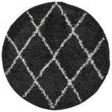 Vidaxl vloerkleed pamplona shaggy hoogpolig ø 280 cm zwart en crème - afbeelding 2