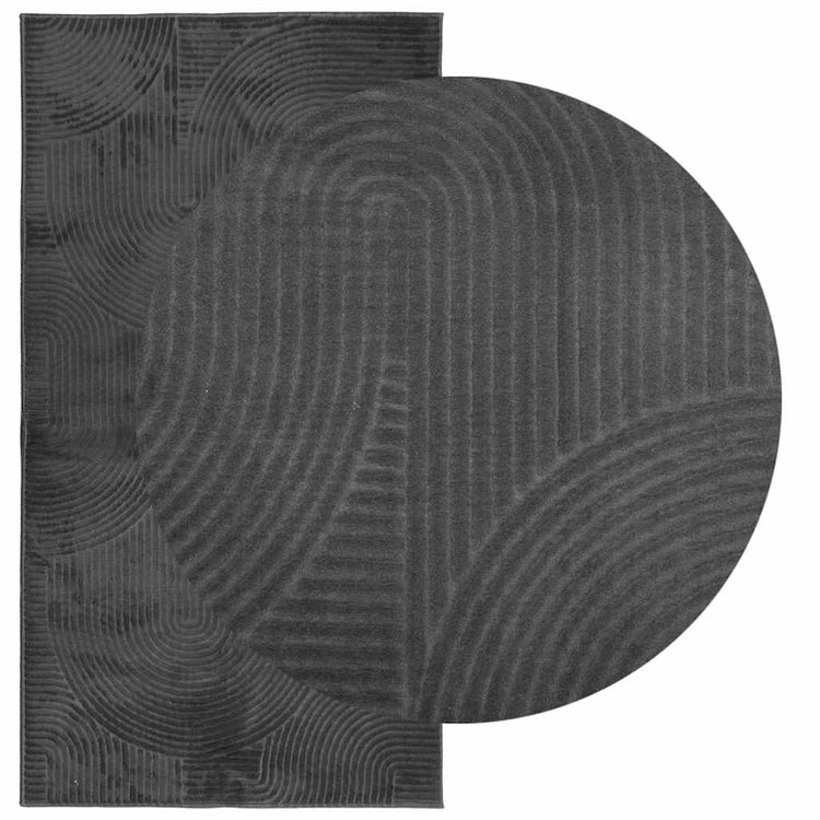 Vidaxl vloerkleed iza laagpolig scandinavisch 80x150 cm antraciet
