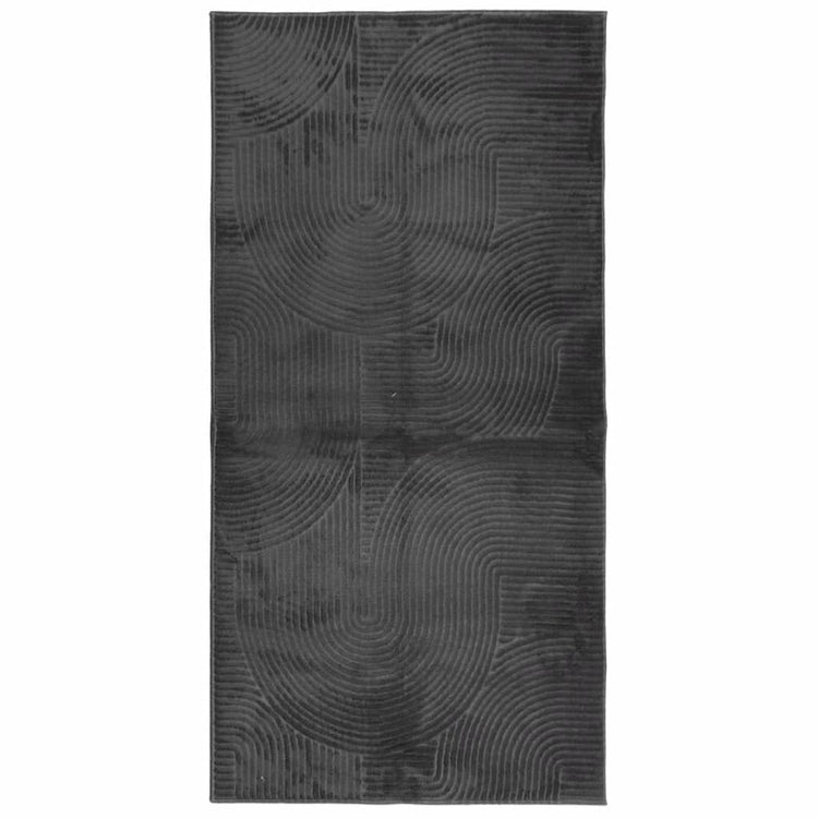 Vidaxl vloerkleed iza laagpolig scandinavisch 100x200 cm antraciet