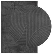 Vidaxl vloerkleed iza laagpolig scandinavisch 140x200 cm antraciet - afbeelding 3