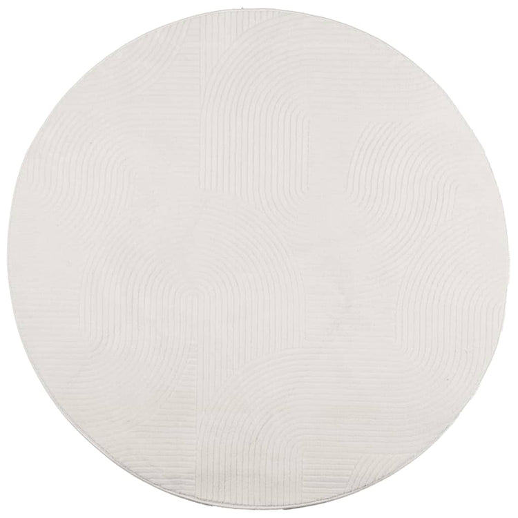 Vidaxl vloerkleed iza laagpolig scandinavisch ø 80 cm crèmekleurig