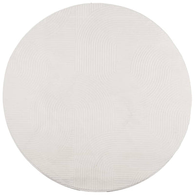 Vidaxl vloerkleed iza laagpolig scandinavisch ø 80 cm crèmekleurig