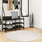 Vidaxl vloerkleed iza laagpolig scandinavisch ø 120 cm crèmekleurig - afbeelding 1