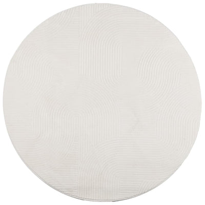 Vidaxl vloerkleed iza laagpolig scandinavisch ø 200 cm crèmekleurig