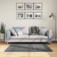 Vidaxl vloerkleed oviedo laagpolig 120x120 cm antracietkleurig
