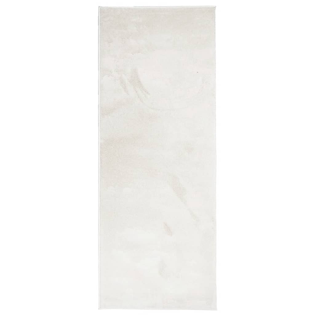 Vidaxl vloerkleed oviedo laagpolig 80x200 cm beige