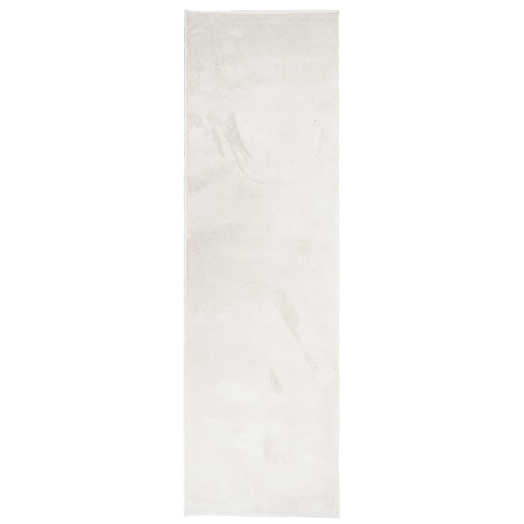 Vidaxl vloerkleed oviedo laagpolig 80x250 cm beige