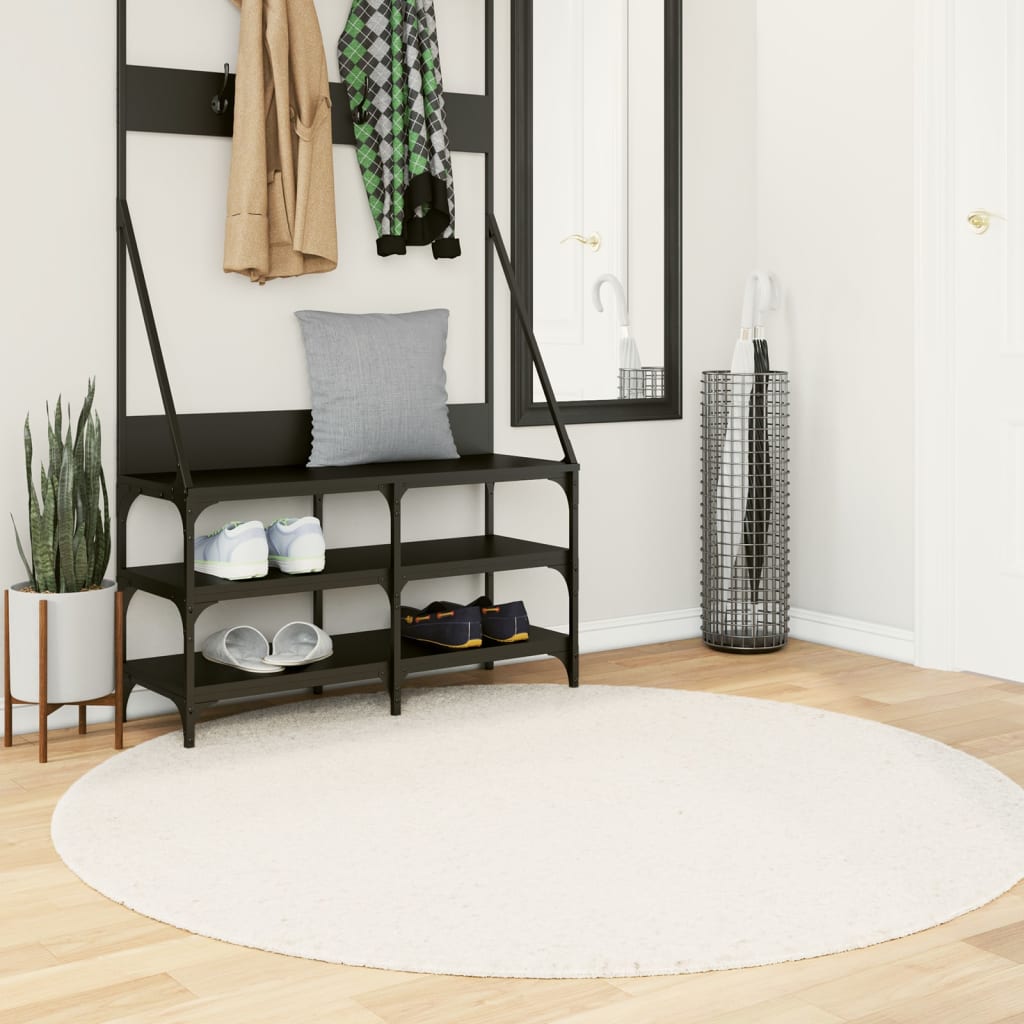 Vidaxl vloerkleed oviedo laagpolig ø 160 cm beige