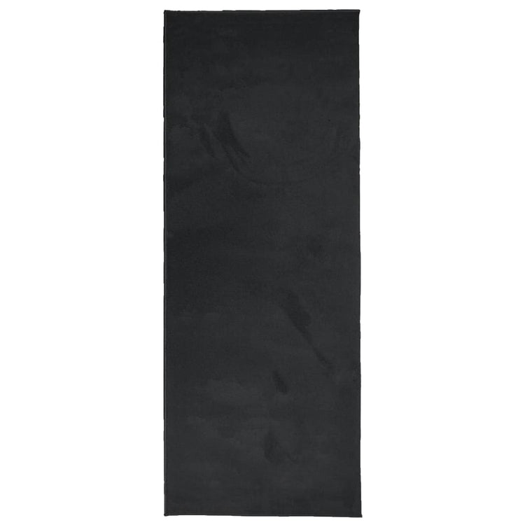 VidaXL Vloerkleed OVIEDO laagpolig 80x200 cm zwart