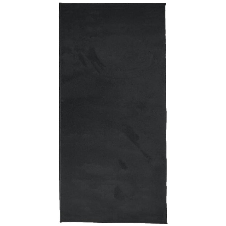 Vidaxl vloerkleed oviedo laagpolig 100x200 cm zwart
