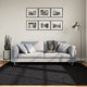 Vidaxl vloerkleed oviedo laagpolig 200x200 cm zwart