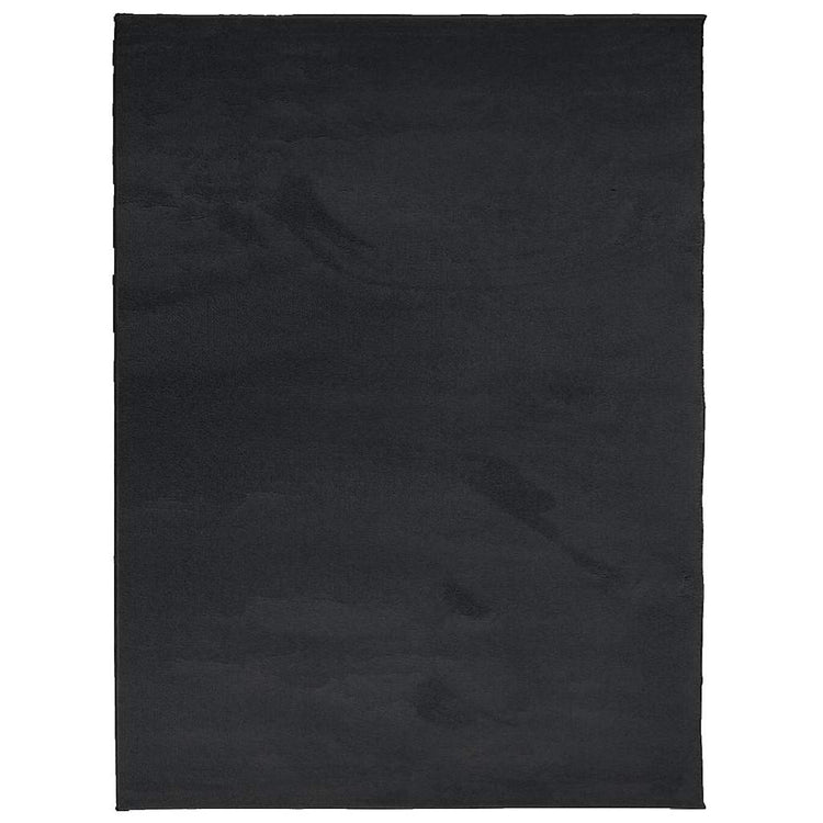 Vidaxl vloerkleed oviedo laagpolig 240x340 cm zwart