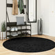 Vidaxl vloerkleed oviedo laagpolig ø 160 cm zwart
