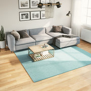 Vidaxl vloerkleed oviedo laagpolig 240x240 cm groen - afbeelding 1