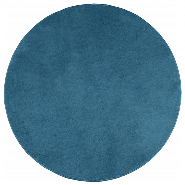 Vidaxl vloerkleed oviedo laagpolig ø 120 cm turquoise