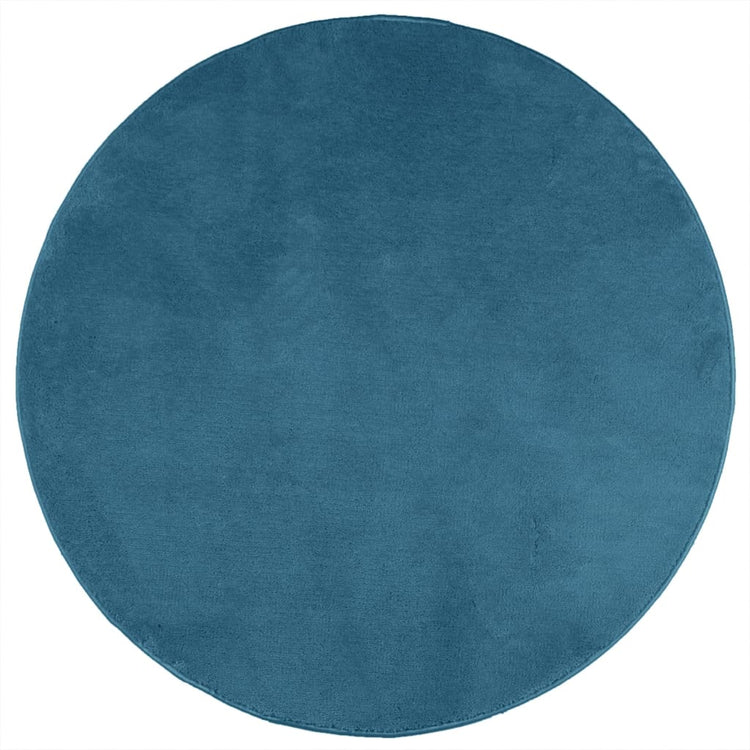 Vidaxl vloerkleed oviedo laagpolig ø 160 cm turquoise