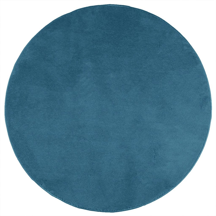 Vidaxl vloerkleed oviedo laagpolig ø 200 cm turquoise