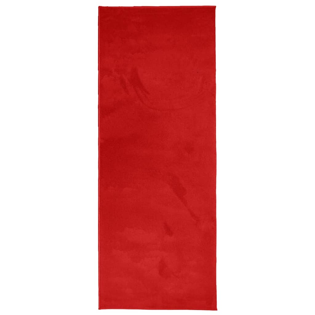 Vidaxl vloerkleed oviedo laagpolig 80x200 cm rood