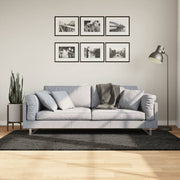 Vidaxl vloerkleed istan hoogpolig glanzend 100x200 cm antracietkleurig - afbeelding 1