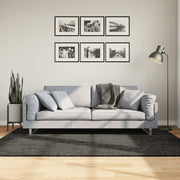 Vidaxl vloerkleed istan hoogpolig glanzend 140x200 cm antracietkleurig - afbeelding 1