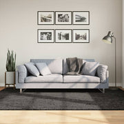 Vidaxl vloerkleed istan hoogpolig glanzend 160x230 cm antracietkleurig - afbeelding 1