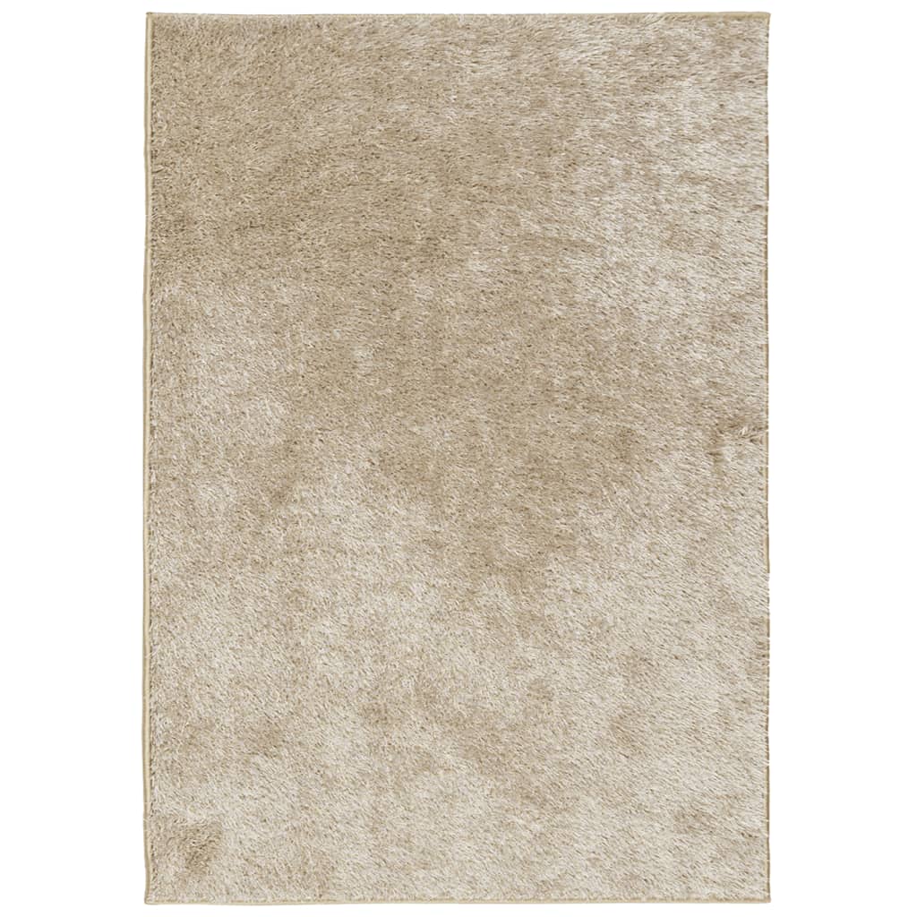 Vidaxl vloerkleed istan hoogpolig glanzend 120x170 cm beige