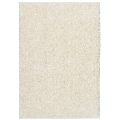 Vidaxl vloerkleed istan hoogpolig glanzend 120x170 cm crèmekleurig