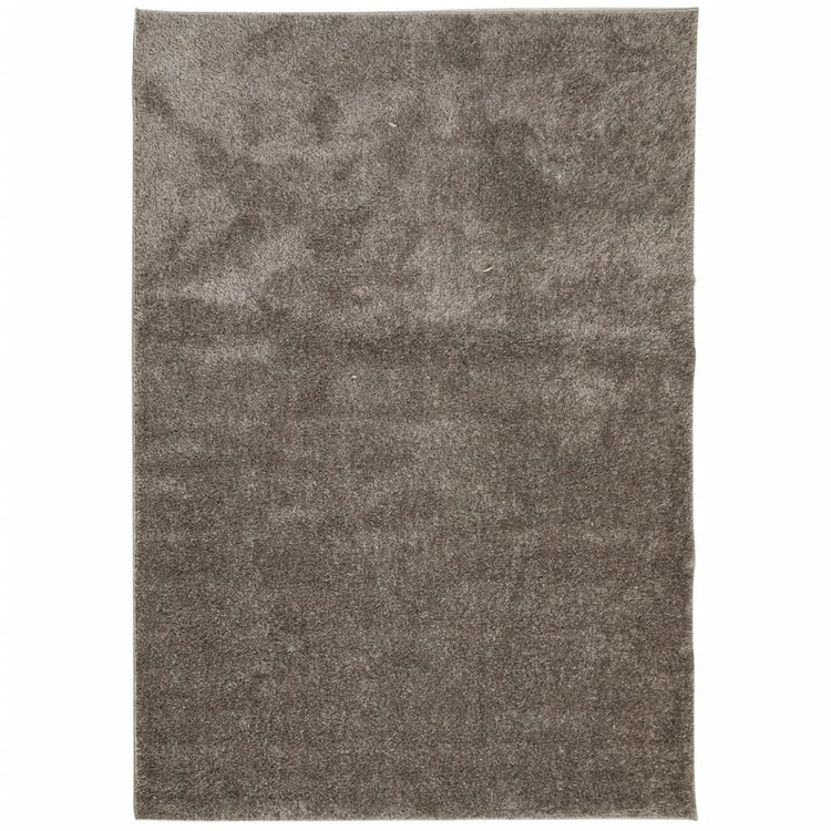 Vidaxl vloerkleed istan hoogpolig glanzend 140x200 cm grijs