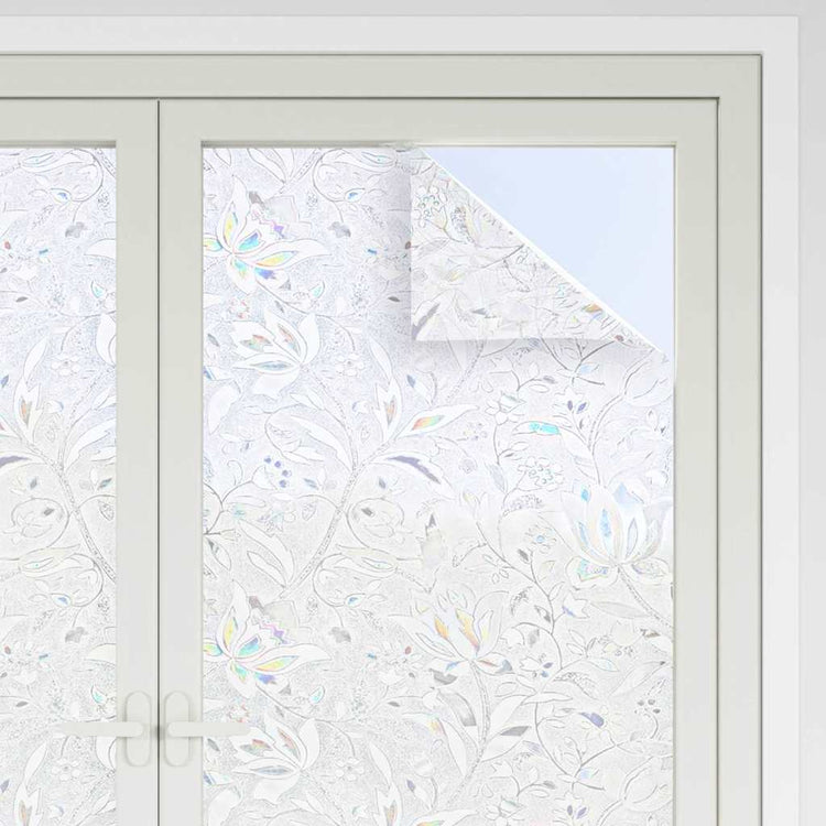Vidaxl raamfolies 4 st mat bloemenpatroon pvc