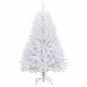 Vidaxl kunstkerstboom 150 led's pvc en staal wit - afbeelding 3