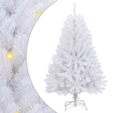 Vidaxl kunstkerstboom 150 led's pvc en staal wit - afbeelding 2