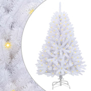 Vidaxl kunstkerstboom 150 led's pvc en staal wit - afbeelding 2