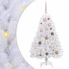 Vidaxl kunstkerstboom wit 68 x 68 x 120 cm pvc en metaal