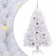 Vidaxl kunstkerstboom 150 cm pvc en staal wit - afbeelding 2