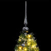 Vidaxl kunstkerstboom met scharnieren 150 led's en kerstballen 150 cm