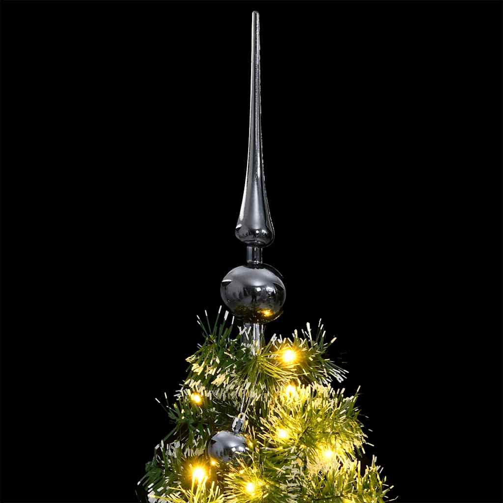 Vidaxl kunstkerstboom met scharnieren 150 led's en kerstballen 150 cm