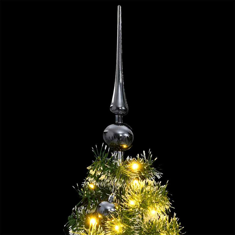 Vidaxl kunstkerstboom met scharnieren 150 led's en kerstballen 150 cm