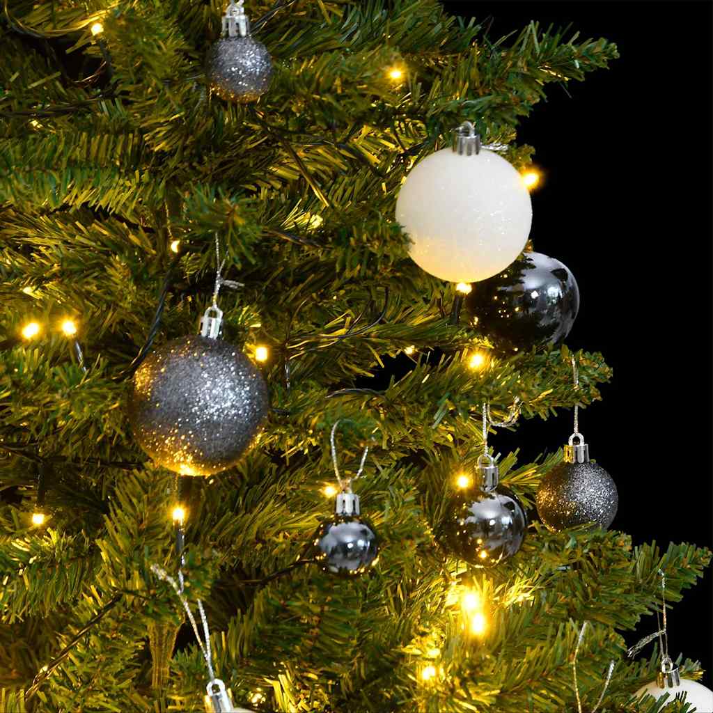 Vidaxl kunstkerstboom met scharnieren 150 led's en kerstballen 150 cm