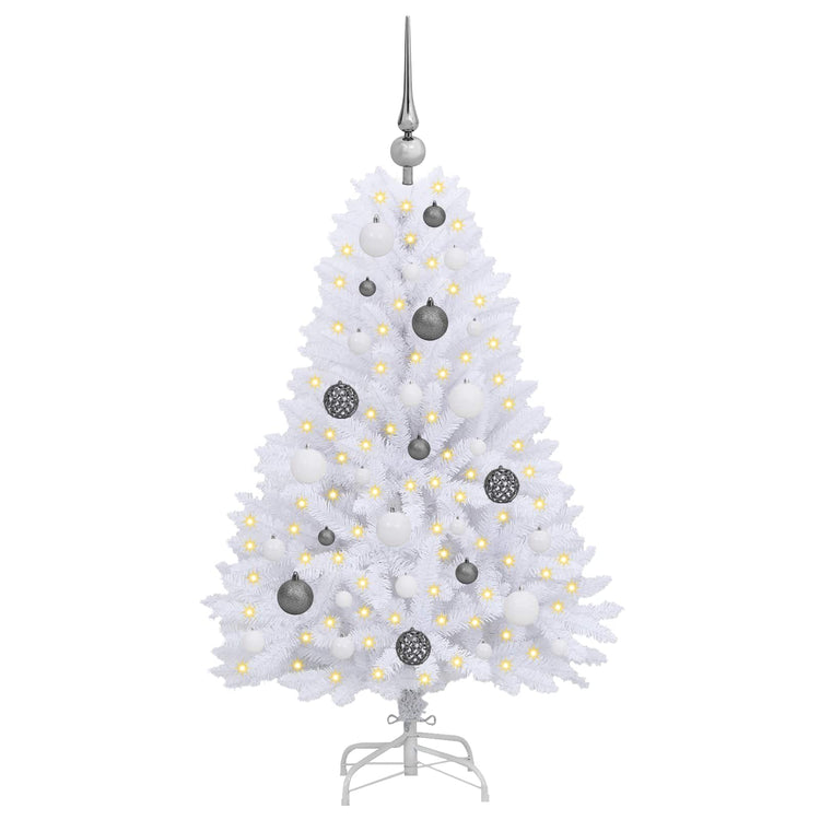 Vidaxl kunstkerstboom wit 68 x 68 x 120 cm pvc en metaal