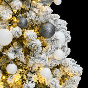 Vidaxl kunstkerstboom met scharnieren 150 led's en kerstballen 150 cm - afbeelding 3