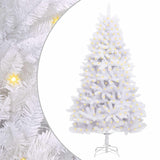 Vidaxl kunstkerstboom 300 led's pvc en staal wit - afbeelding 2
