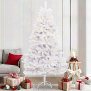 Vidaxl kunstkerstboom 300 led's pvc en staal wit - afbeelding 1