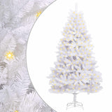 Vidaxl kunstkerstboom 300 led's pvc en staal wit - afbeelding 2