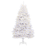 Vidaxl kunstkerstboom 300 led's pvc en staal wit - afbeelding 3