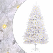 Vidaxl kunstkerstboom 300 led's pvc en staal wit - afbeelding 2