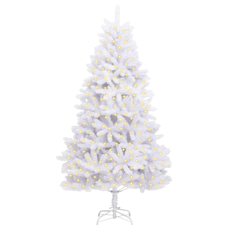 Vidaxl kunstkerstboom 300 led's pvc en staal wit