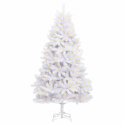 Vidaxl kunstkerstboom 300 led's pvc en staal wit - afbeelding 3